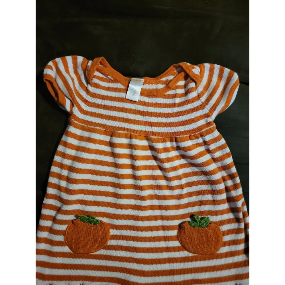 Gymboree stylish corgi pumpkin fall Halloween sweater dress size 5t